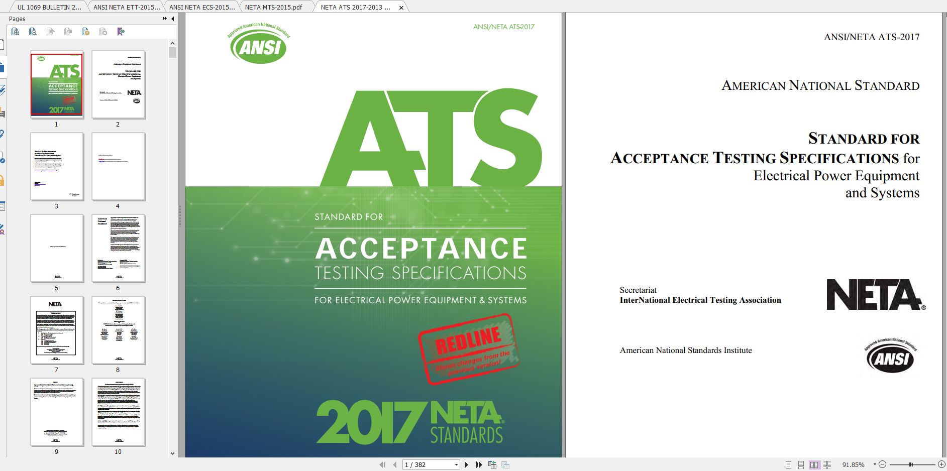 دانلود استاندارد ANSI NETA ATS 2017 خرید استاندارد STANDARD FOR ACCEPTANCE TESTING SPECIFICATIONS for Electrical Power Equipment and Systems Download ANSI/NETA ATS-2017 گیگاپیپر